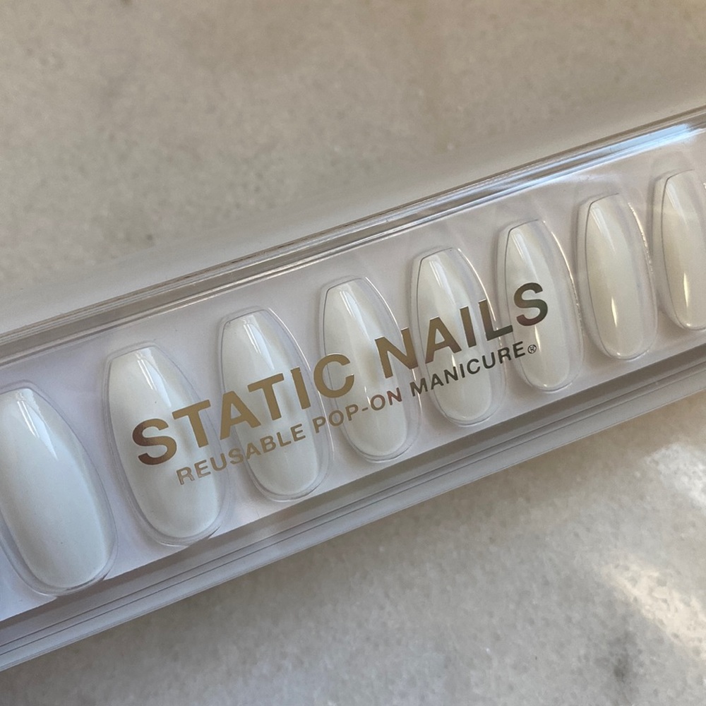 NEW Static Nails Press On Nails — Canvas long coffin